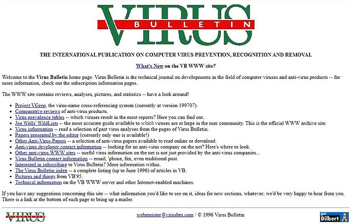 VB magazine site (1996) by Archive.org