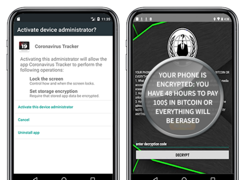 Blackmailed by Corona tracking app Blackmailed by Corona tracking app