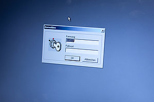 View of the login window of the documentation program