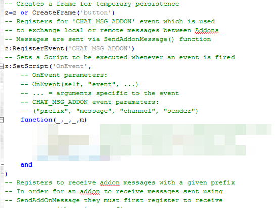 Screenshot of the script that can harm World of Warcraft gamers