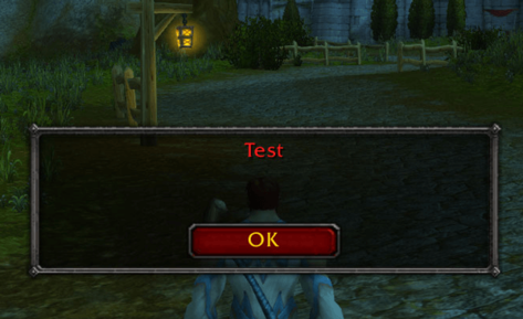 Screenshot: The result of this PoC is a text box with the word "Test"