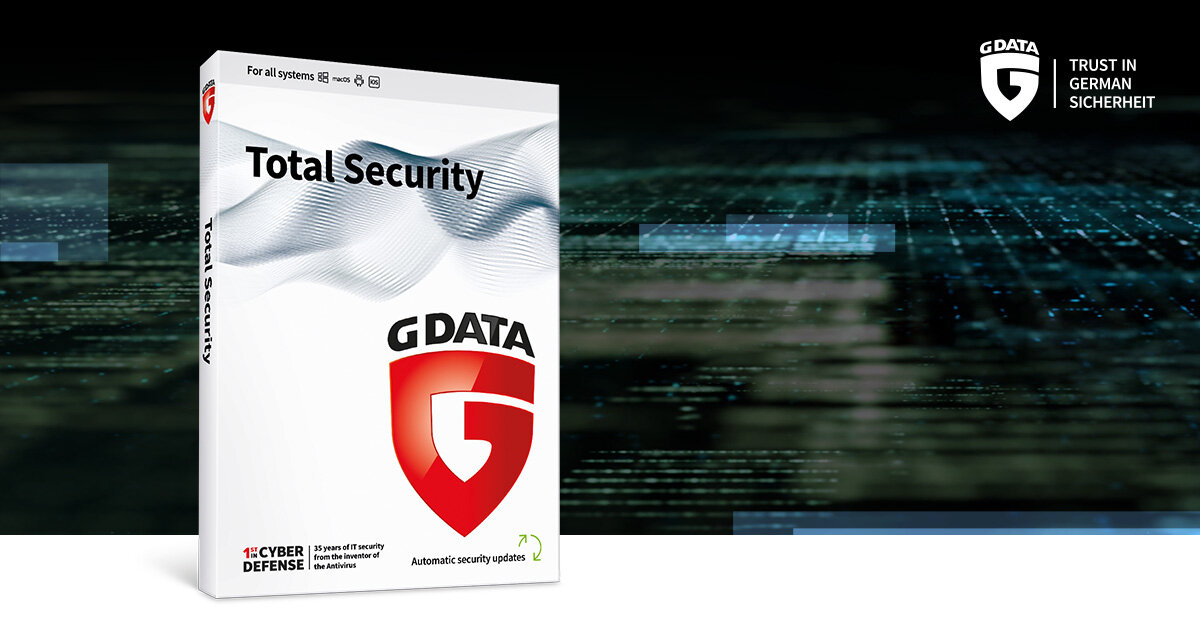 Total G Data Total Security 2022 VOLLVERSION 3 PC GDATA Protecion Upgrade 2021 DE EU 