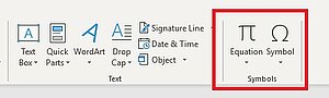 The built-in Equation and Symbol Editor (Click to enlarge)