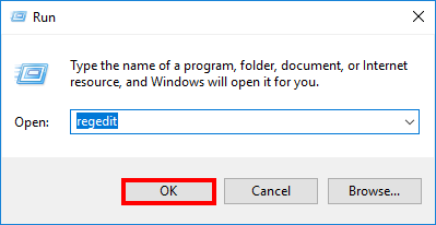 Windows Run Prompt Regedit